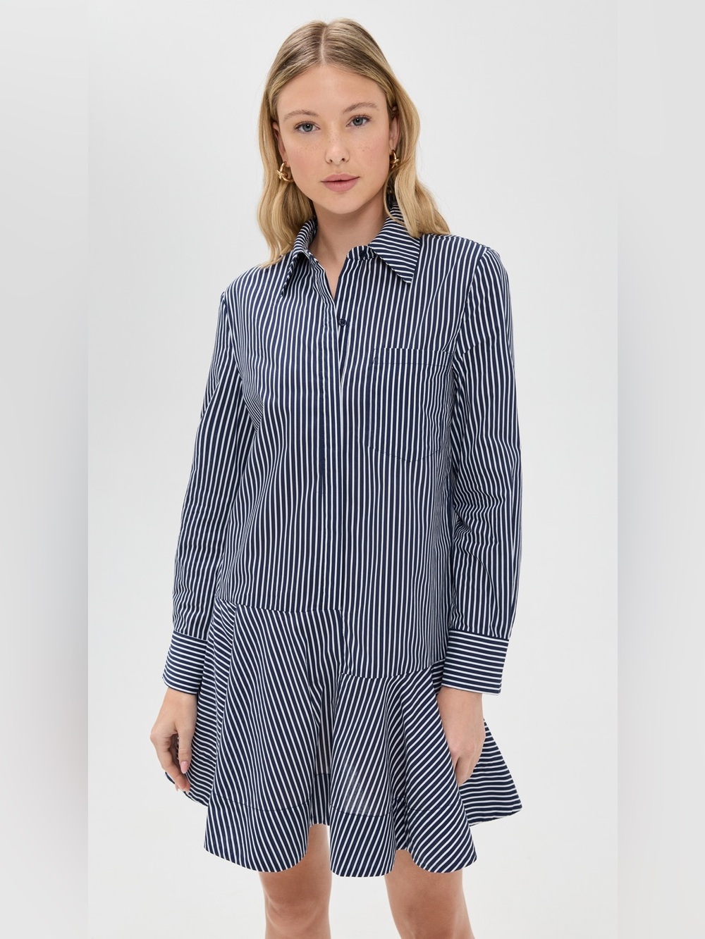 Tuckernuck Navy and White Striped Shirt Dress